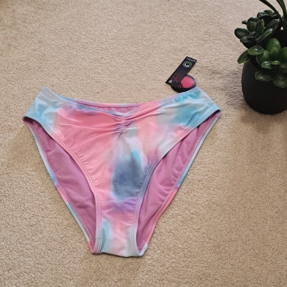 ❤️ No Boundaries Swim Bottoms Pink Tie Dye Bikini Bottoms Various Sizes NWT - Picture 3 of 8